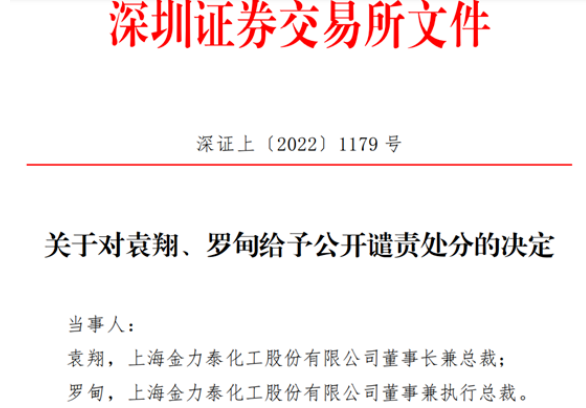 這家上市涂企董事長(zhǎng)、執(zhí)行總裁被深交所公開譴責(zé) 原因是…