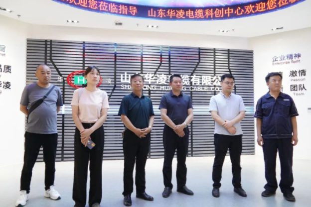 濟南市工商聯(lián)商協(xié)會黨委辦公室主任李少俊，荊州市沙市區(qū)崇文街道黨工委書記胡鵬，沙市區(qū)文旅局局長楊媛璋一行蒞臨山東華凌電纜有限公司進行參觀調(diào)研。在調(diào)研期間，他們首先聽取了有關(guān)中白新材料產(chǎn)業(yè)園建設(shè)情況的介紹。