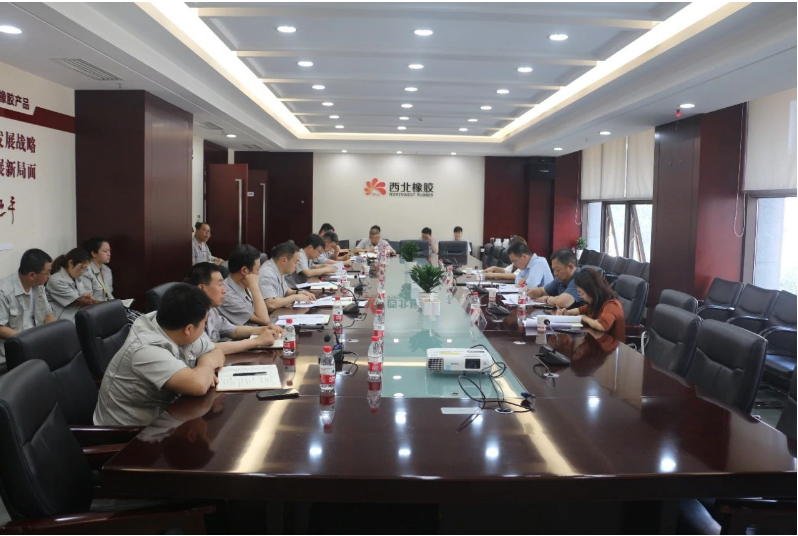 為加強(qiáng)安全生產(chǎn)管理，確保安全底線，延長(zhǎng)石油集團(tuán)公司安全包聯(lián)領(lǐng)導(dǎo)解金城一行于今日來(lái)到陜西延長(zhǎng)石油西北橡膠有限公司，展開了包聯(lián)單位的安全專項(xiàng)督查工作。在張航偉公司總經(jīng)理和黨委副書記的陪同下，相關(guān)領(lǐng)導(dǎo)班子成員和部門負(fù)責(zé)人參加了座談交流。